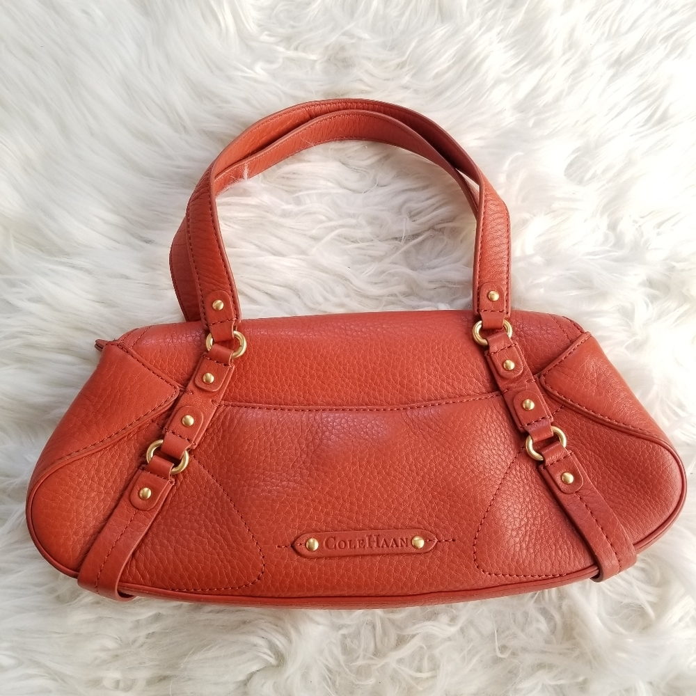 Cole Haan Leather Handbag Purse Orange